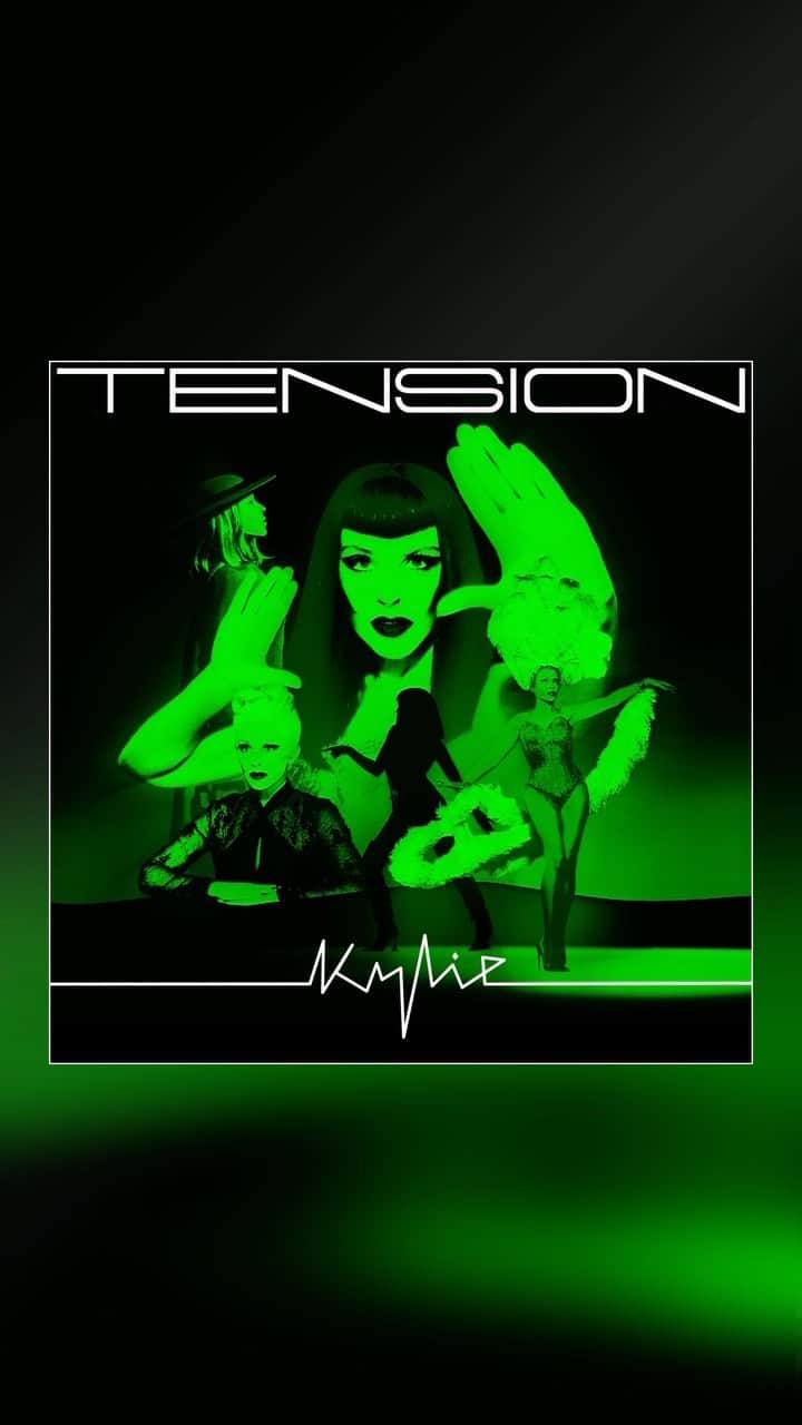 カイリー・ミノーグのインスタグラム：「LOVERS!!! New music is coming!! The single 💚TENSION💚 is yours 31st August. Are you ready?? 💎Pre-save it now at the link in bio.」