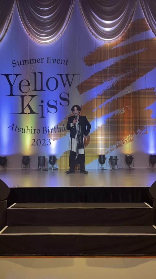 佐藤アツヒロのインスタグラム：「⁡ ⁡  Summer Event  Yellow Kiss Atsuhiro Birthday 2023 ⁡ Tokyo NEW PIER HALL 08/30 ⁡ #佐藤アツヒロ #佐藤アツヒロ誕生祭2023」