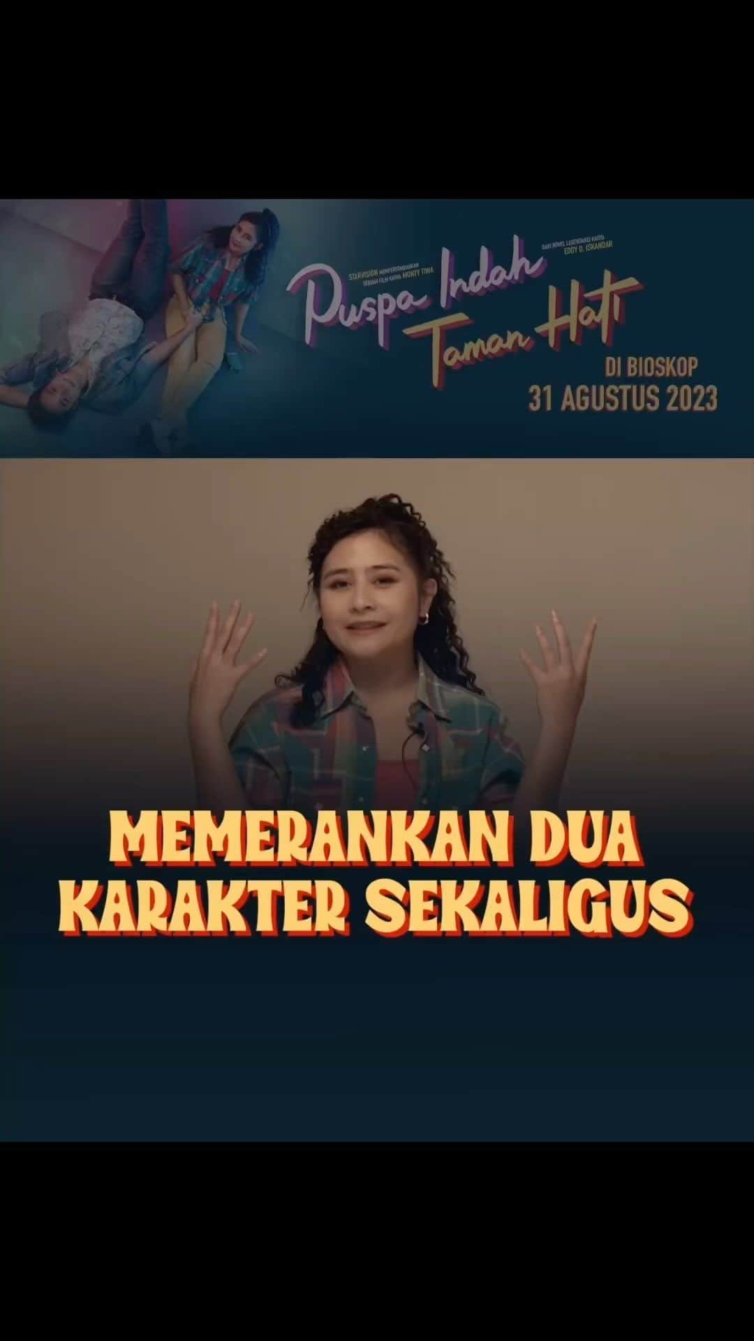 Prilly Latuconsinaのインスタグラム：「Konflik batin sih pas shooting @puspaindahfilm meranin dua karakter sekaligus! yang satu Ratna si mantan terindah yang satu Marlina si calon masa depan. Repot banget kalo lagi kebawa sama dua-duanya hahaha!   KETEMU BESOK YAAAAA PUSPA INDAH TAMAN HATI 31 AGUSTUS DI BIOSKOP!  #PuspaIndahTamanHati  #TimMasaDepan  #Mantanpleasemoveon」