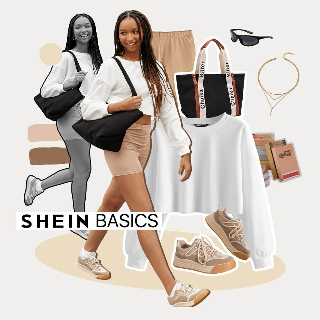 SHEINのインスタグラム：「Whether you're in work mode or a weekend warrior preparing to slay the day, embrace fits that elevate the art of casual cool 💼👟💫  🔗:https://shein.shop/mey874o  #SHEINCollections #ForEveryone #SHEINBASICS #SHEINBIZwear #SHEINEZwear #SHEINEssnce」