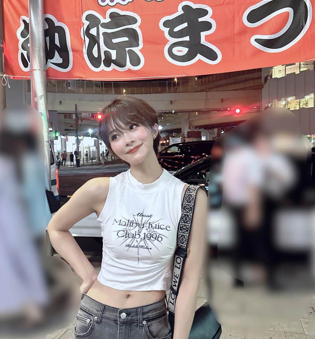 荒谷柚風のインスタグラム：「おまつり🏮 . . 人すごくて大変だった」