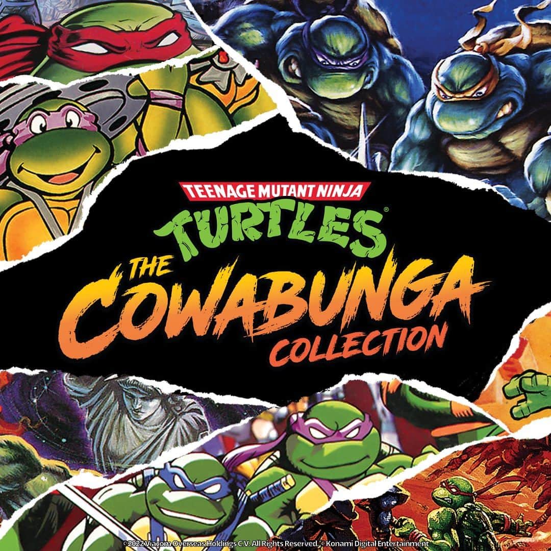 KONAMIのインスタグラム：「Cowabunga! 🍕  #TMNTCowabungaCollection turns 1️⃣ today 🎊 🥳  13 iconic TMNT games rolled into an action-packed collection! 💥   Thanks for playing! 🍕🕹️🎮  #nickelodeon #paramount」