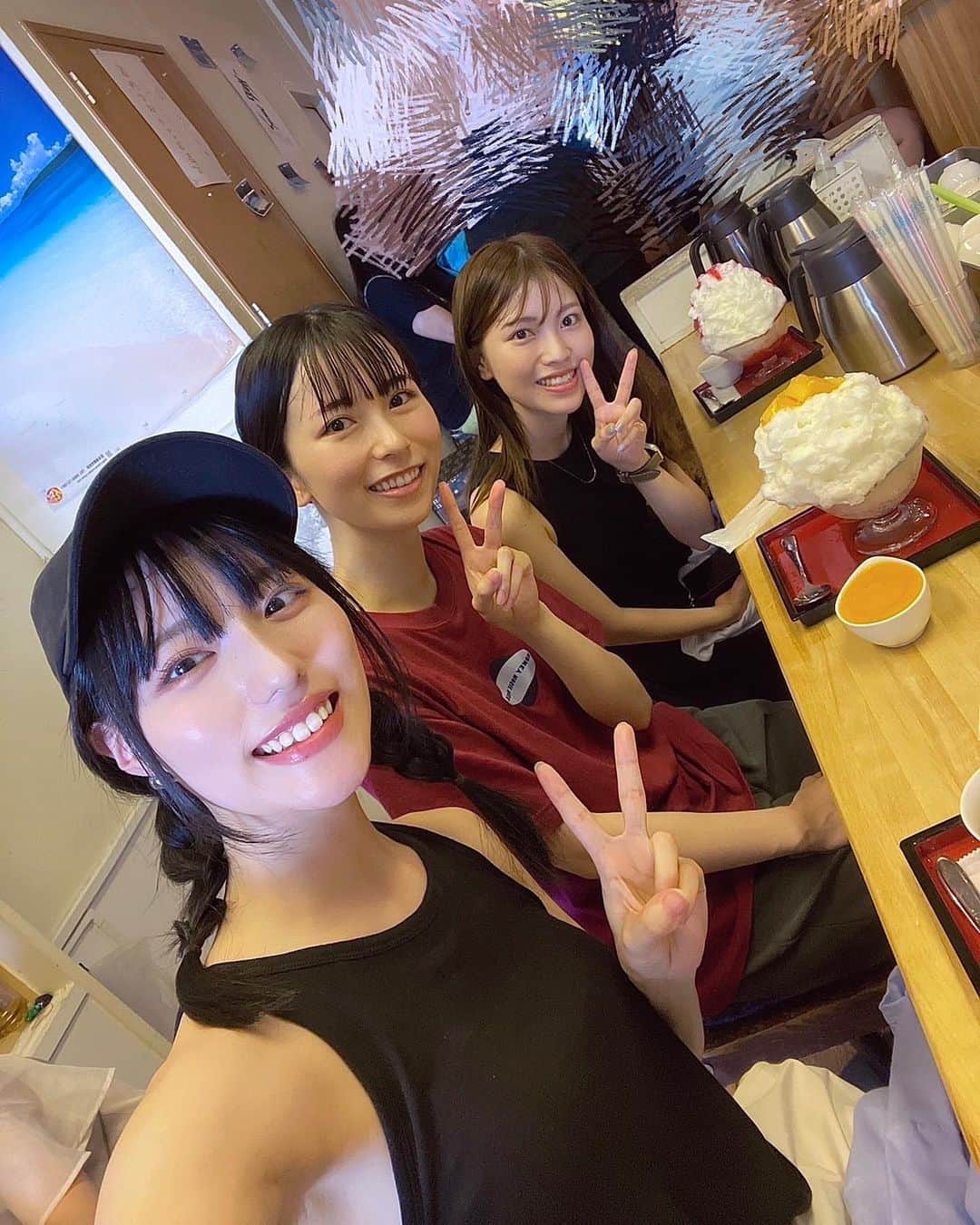 のインスタグラム：「やっと3人で #かき氷 食べられました！楽しかった〜」