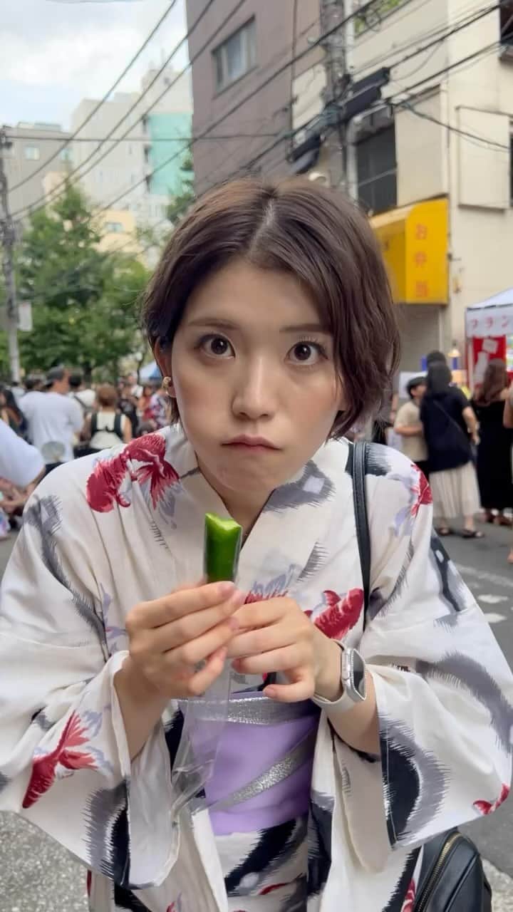羽柴なつみのインスタグラム：「夏祭り浴衣で行けました〜🎆」