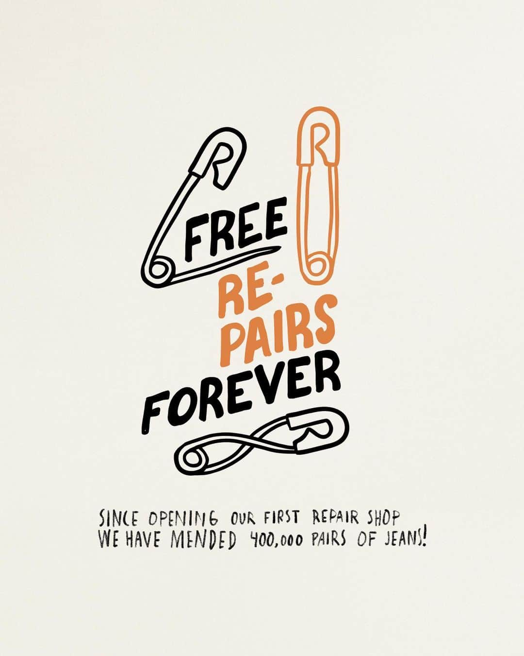 ヌーディージーンズさんのインスタグラム写真 - (ヌーディージーンズInstagram)「Free repairs forever ✊」8月30日 22時30分 - nudiejeans