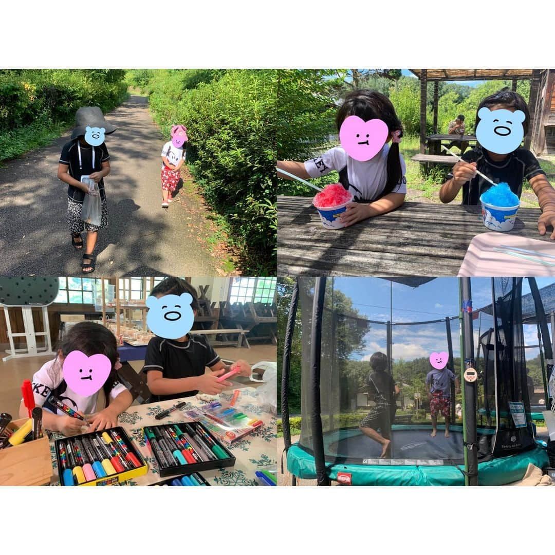 Riicoさんのインスタグラム写真 - (RiicoInstagram)「in岐阜♡ ・ せっかく地元の愛知に帰ったのでfamily day~🫶🏻🥰 姉と甥っ子姪っ子と岐阜県の清流里山公園へ🌳💚 子供たちは水遊びしてめちゃくちゃ楽しそうだった☺️かき氷食べたり夏ー！て感じで🌈☀️ んで昭和レトロな感じの建物がたくさんあったり昔ながらの小学校みたいな建物もあったり物作りもできたりで遊ぶところもいっぱいですごく良きなところだった🙆🏻‍♀️❤️‍🔥！！ 緑いっぱいでリフレッシュになったし🌿また行きたいなぁと思った( ᵒ̴̶̷̤໐ᵒ̴̶̷̤ )♡ 甥っ子姪っ子の可愛さにも癒された😘🫶🏻 ノムノム良き休日でしたとさ🪄💫 ・ #ぎふ清流里山公園  #岐阜県　#おでかけ」8月30日 22時31分 - riico123ta