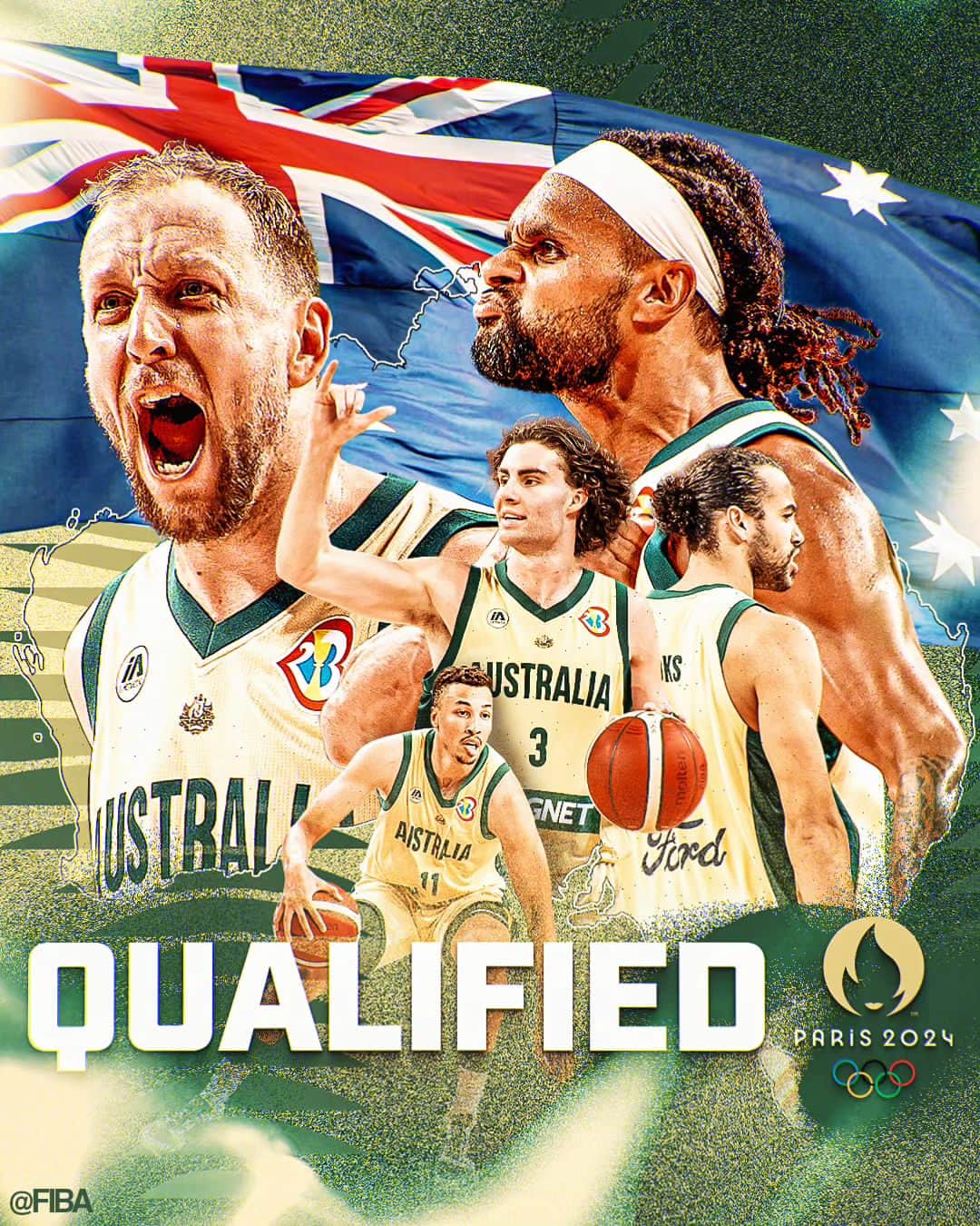 FIBAさんのインスタグラム写真 - (FIBAInstagram)「Congratulations to Australia, who have confirmed 2024 Olympic qualification at the @FIBAWC ✅  After breaking through for 𝗥𝗢𝗦𝗘 𝗚𝗢𝗟𝗗 in Tokyo, the Boomers will be looking to level up ⬆️ in Paris.  #FIBAWC x #WinForAustralia 🇦🇺」8月30日 23時44分 - fiba