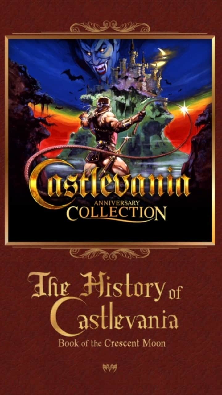 KONAMIのインスタグラム：「Have you explored The Book of the Crescent Moon in the #Castlevania Anniversary Collection? 🔍  Dive into the history, music, and shows from the game, and learn about the centuries-old conflict between the Belmont clan and Dracula to see how the lore affects in-game mechanics! 🦇  #castlevaniaanniversarycollection #retrogames #castlevania #videogames #videogamehistory #konamigames」