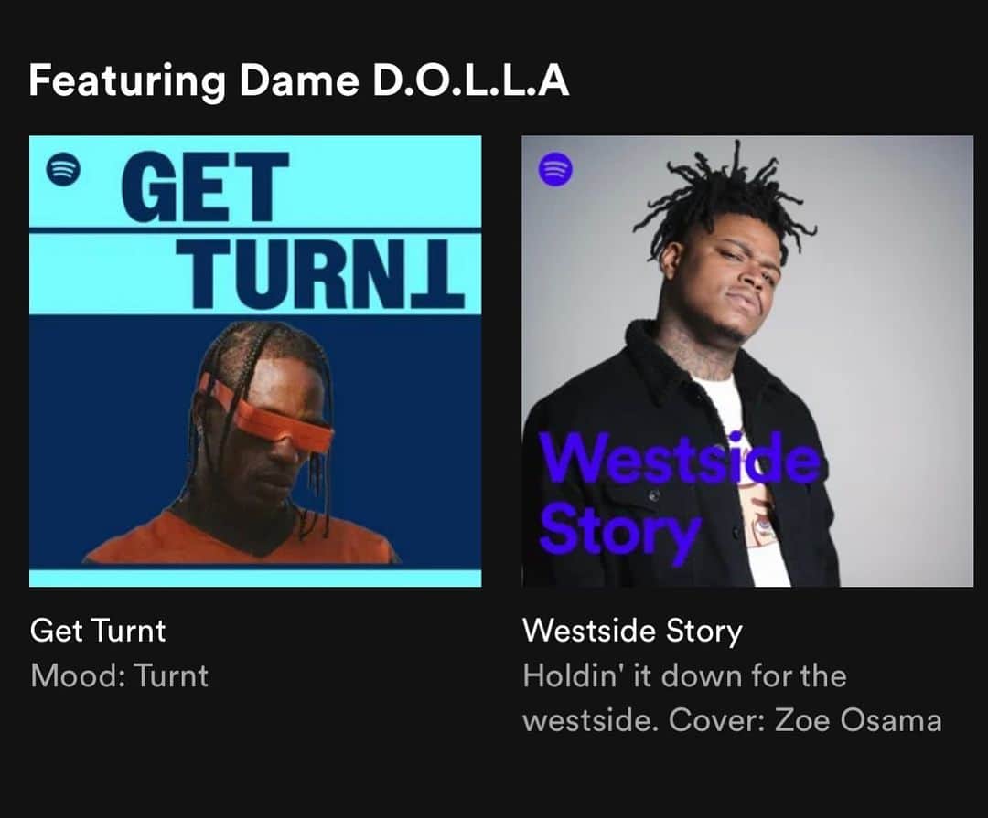 デイミアン・リラードのインスタグラム：「🫡 @spotify for the #DonDOLLA album playlist love.   #DameDOLLA」