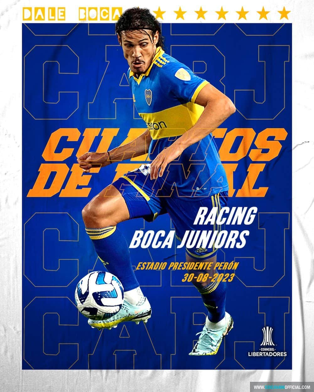 エディンソン・カバーニのインスタグラム：「#DaleBoca 🔵🟡🔵 #Libertadores」