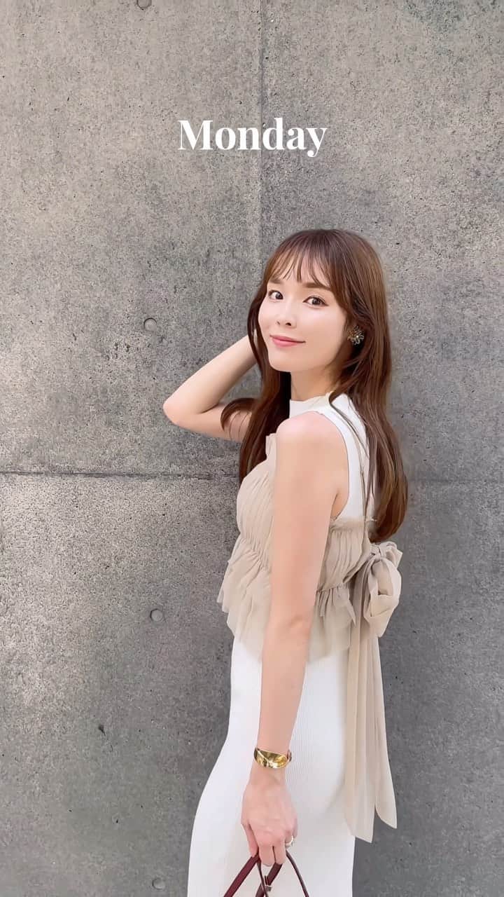 磯田 ひかる(Hikaru Isoda) のインスタグラム：「【1週間コーデ】徐々に秋意識な最近の私服 #fashion   —————————— picaru：162cm / 骨格ウェーブ 1st ブライトスプリング 2nd ブライトサマー  大人可愛いスタイルアップコーデ ヘアメイクを合わせた トータルスタイリングを提案🤍  不定期にストーリーで ファッションお悩み相談募集中🥰 ——————————  他の投稿を見る→【@picaruuu】  #1週間コーデ #vlog #コーデ #今日のコーデ #秋服 #秋コーデ」