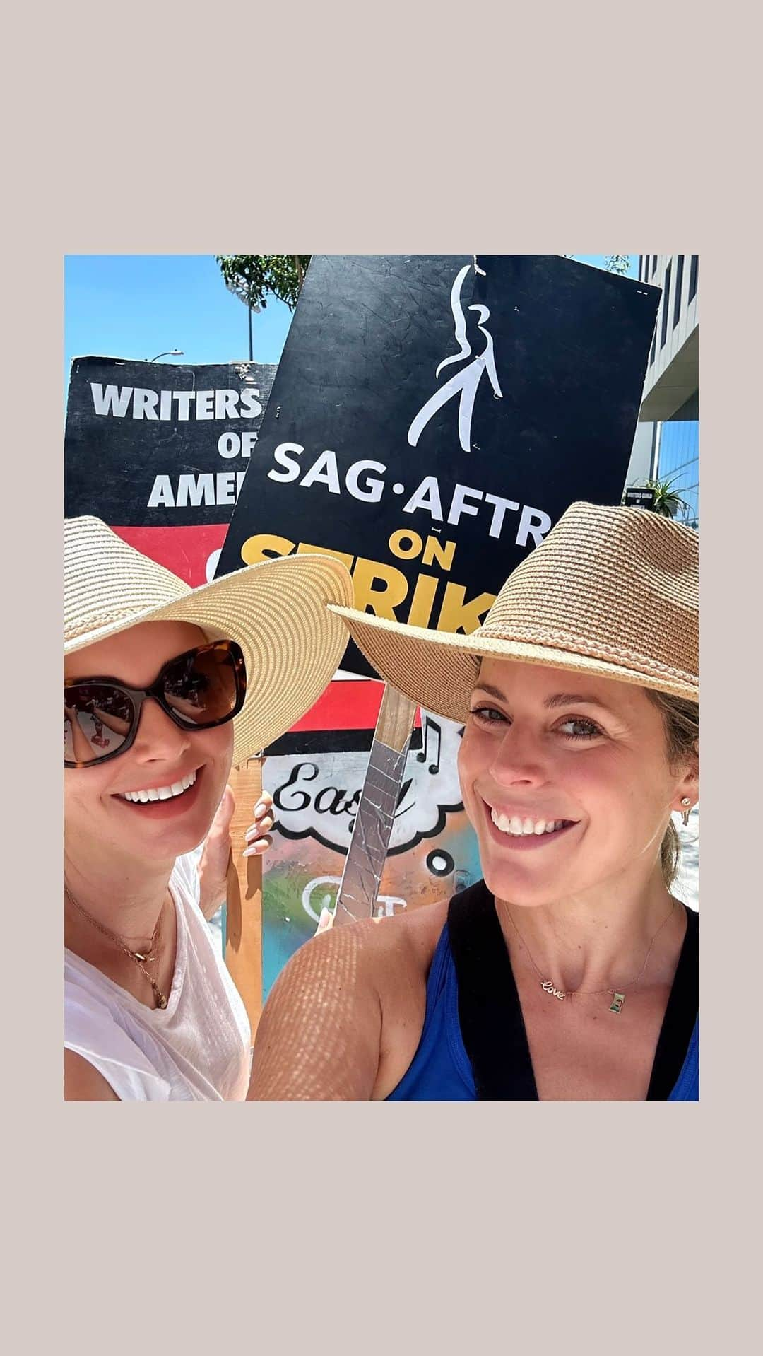 ブリアンナ・ブラウンのインスタグラム：「Fellow entertainers and creatives! Have you shown up for @sagaftra and @wgawest on the picket lines this week?  🌟  Strike!!! Was great to see friends @theerincardillo and @therealnoahwyle on the picket lines!  If you are not in the entertainment industry and baffled by why we are striking check out @officialfrandrescher speech and STRIKE TALK podcast regarding paying folks a living wage from big corporations and big tech and the absolute necessity of AI regulations. These issues will (if they haven’t already) effect all industries and the arts is the canary in the coal mine!」