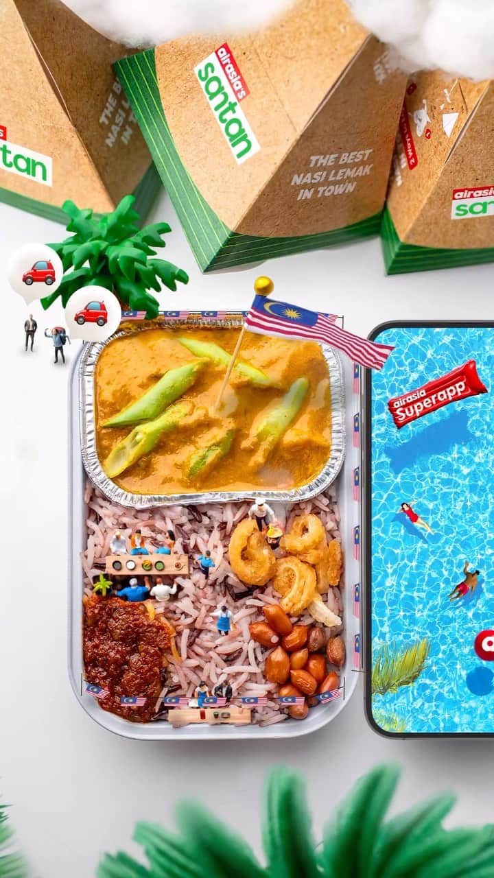 エアアジアのインスタグラム：「Selamat Hari Kebangsaan, Malaysia! 🚗🇲🇾  ‘Selera semua, kami bawakan, Nak bercuti, superapp mudahkan, Destinasi pelancongan bukan sekadar Asean, Impian anda kami tunaikan!’  From adventures to feasts - we’re making your dreams possible. Check out our very own National Day pantun today ✨   #connectingMalaysia #airasiasuperapp #exploretheworld #onestoptravelsuperapp」