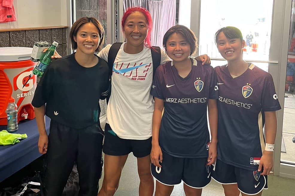 三浦成美のインスタグラム：「前回の試合でゆうきさんに会えました！ 試合中もマッチアップしてて、常にいいとこにいるからすごく嫌でした。笑 ご飯もありがとうございました🥹  次もホームゲームなのでいい準備していきます！！ Let’s go courage 💙 @thenccourage」