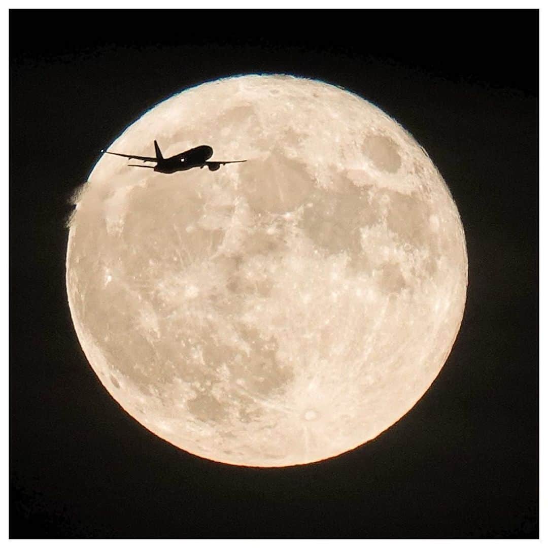 さだまさしさんのインスタグラム写真 - (さだまさしInstagram)「スーパームーン🌕 今月２度目の満月「ブルームーン」 . #満月 #スーパームーン #ブルームーン #月と飛行機 #さだまさし #sadamasashi」8月31日 20時02分 - sada_masashi