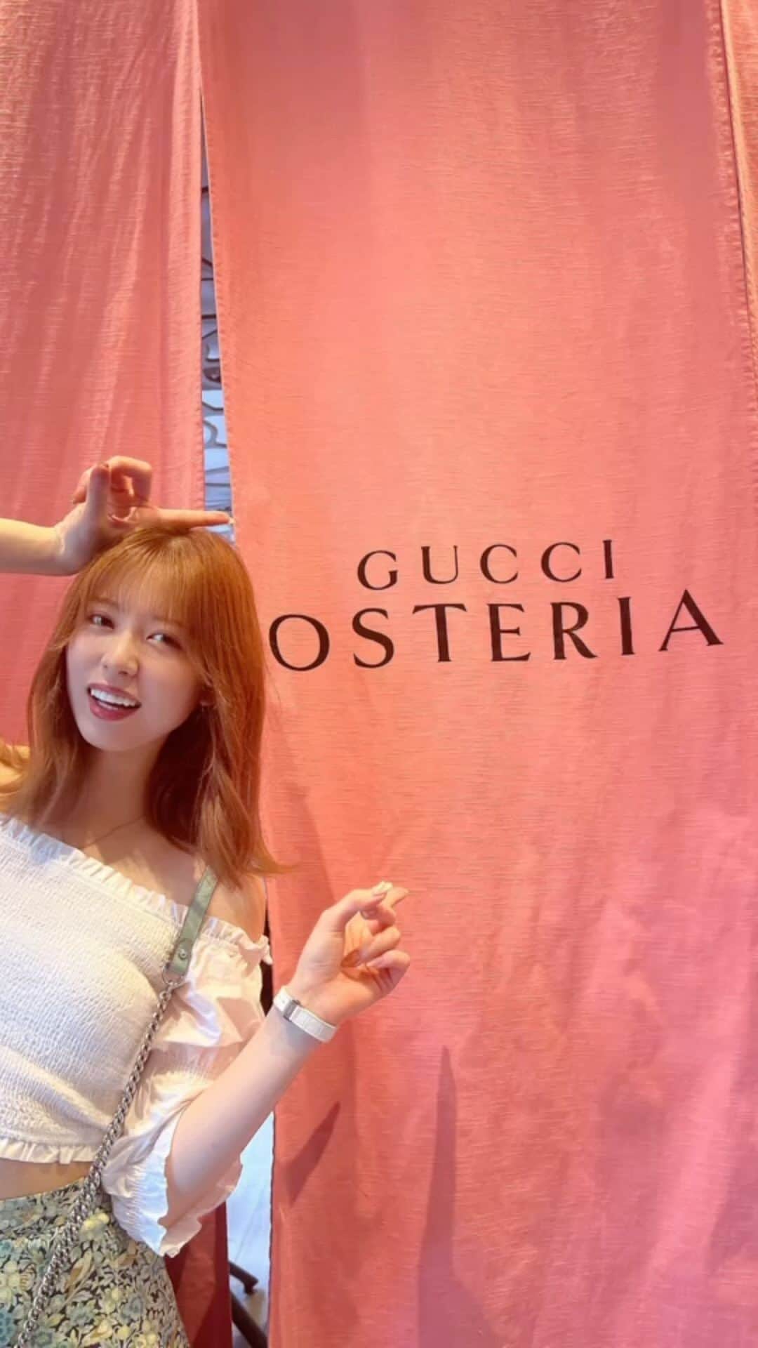 のインスタグラム：「GUCCI OSTERIA FOR BAMBOO SUMMER🎋🫧AT THE STRINGS  おしゃかわで美味しいなんて最高でした🍔🫶💮  #gucci #表参道 #ランチ #おしゃれ」