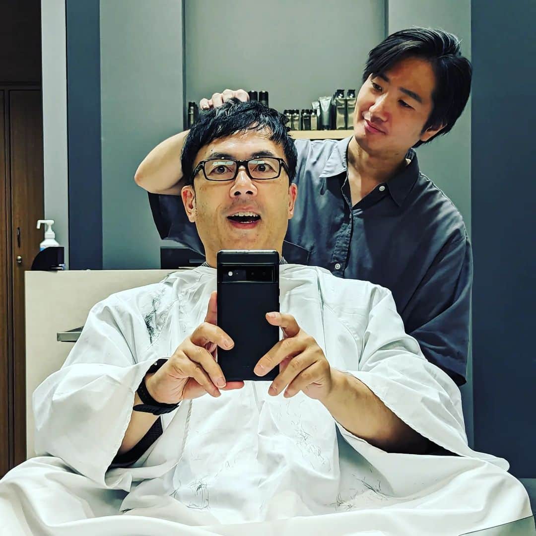 上念司のインスタグラム：「散髪してきた！  #haircut」