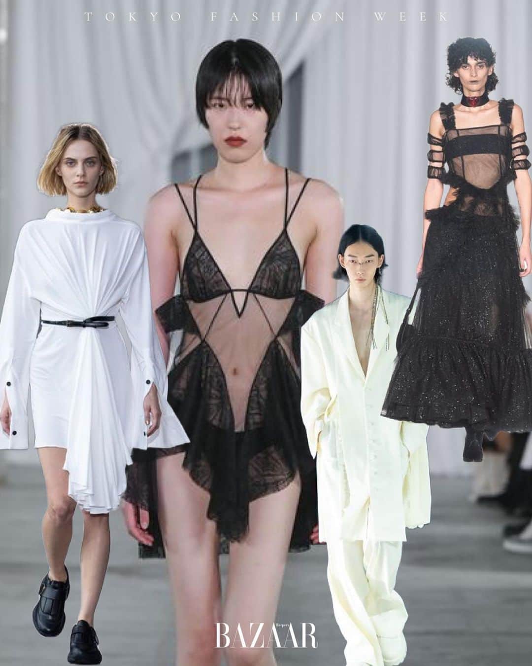 のインスタグラム：「東京コレクションが開幕！   2024年春夏の注目トピックや注目ブランドのハイライトは、『ハーパーズ バザー』公式サイトでチェックして。  Photo : @fetico_official @harunobumurata @kanakosakai_official @pameopose   📱 『ハーパーズ バザー（@harpersbazaarjapan）』はスタイルを持つ女性をエンパワーするファッション、ビューティ、ライフスタイル情報を発信中。ぜひフォローして🤍  #tokyofashionweek #東京コレクション #fetico #harunobumurata #kanakosakai #pameopose #fashion #styleinspiration」