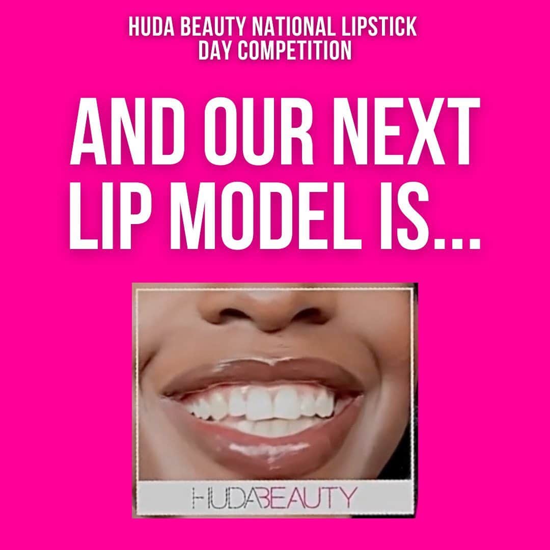 Huda Kattanのインスタグラム：「Hi my loves! It's time.... We're revealing the winner of our National Lipstick Day Competition... 🥁🥁🥁 ⠀⠀⠀⠀⠀⠀⠀⠀⠀ Congratulations to the gorg @breeyoutifully, AKA our NEXT LIP MODEL!!! 🏆✨ We can't wait to meet you in Dubai! ⠀⠀⠀⠀⠀⠀⠀⠀⠀ A HUGE thank you to everyone who participated! The response was just WOW! 🎉 You guys made it so hard for us to pick just one winner.... So, here's the exciting part: we're spreading the love! We've chosen 9 incredible runner-ups, who will each receive our FULL Liquid Matte & Lip Contour 2.0 collection! 🙌🏼💋 ⠀⠀⠀⠀⠀⠀⠀⠀⠀ AND to say thank you to EVERYONE who participated, we're giving you 15% OFF on ALL our lip products from September 1st to September 14th! Just use code LIP15 at checkout on our website! 🛍️💄 ⠀⠀⠀⠀⠀⠀⠀⠀⠀ Thank you for flaunting your beautiful pouts & for making this competition a HUGE success. We love you all! 🌟」