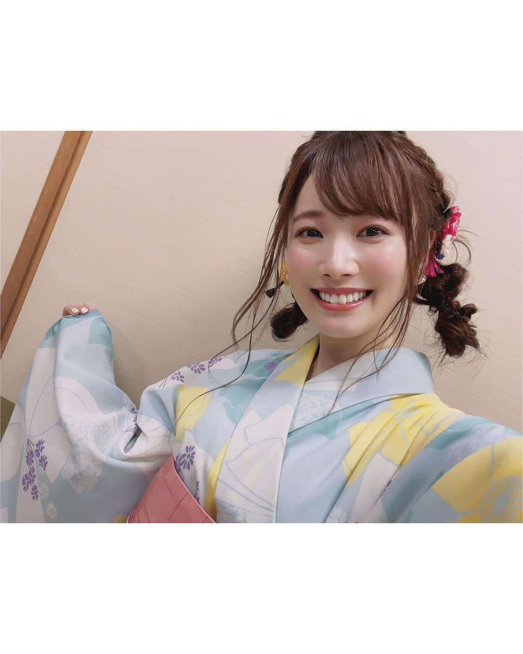 直田姫奈のインスタグラム：「👘岩槻まつり前夜祭トークイベント👘  ありがとうございました！  めちゃくちゃ夏を満喫しました〜🍧 着せ恋の聖地で花火を見れるなんて夢のようでした！ 来てくださった方、ありがとうございました！  可愛い浴衣も着れて嬉しかった〜🩵  花火見ながらのスピラ・スピカさんの「君に伝えたいことがあるんだ」は泣けましたね… 感動した……😭  素敵な夏の思い出です👒  また来年、、、🎐  #着せ恋 #岩槻まつり #花火 #三松 #ふりふ」