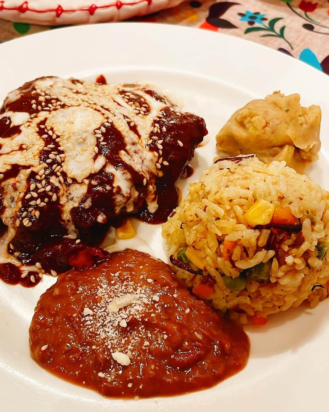 宮崎秋人のインスタグラム：「モーレ旨かったなぁ。  #メキシコ料理」