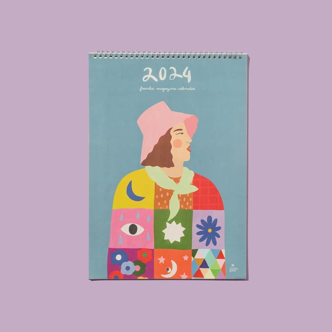 のインスタグラム：「the beautiful frankie 2024 cal in all its glory! ⁠ ⁠ our new year calendar will zhuzh up your wall with its colourful, mood-lifting artworks. it's chock-full of illustrated prints by artists from australia and beyond. every artwork has a handy perforated edge making it easy to tear out, so at the end of each month, you'll have a gorgeous new artwork to display.⁠ ⁠ pre-order this annual frankie fave alongside the 2024 diary at the link in our bio.」