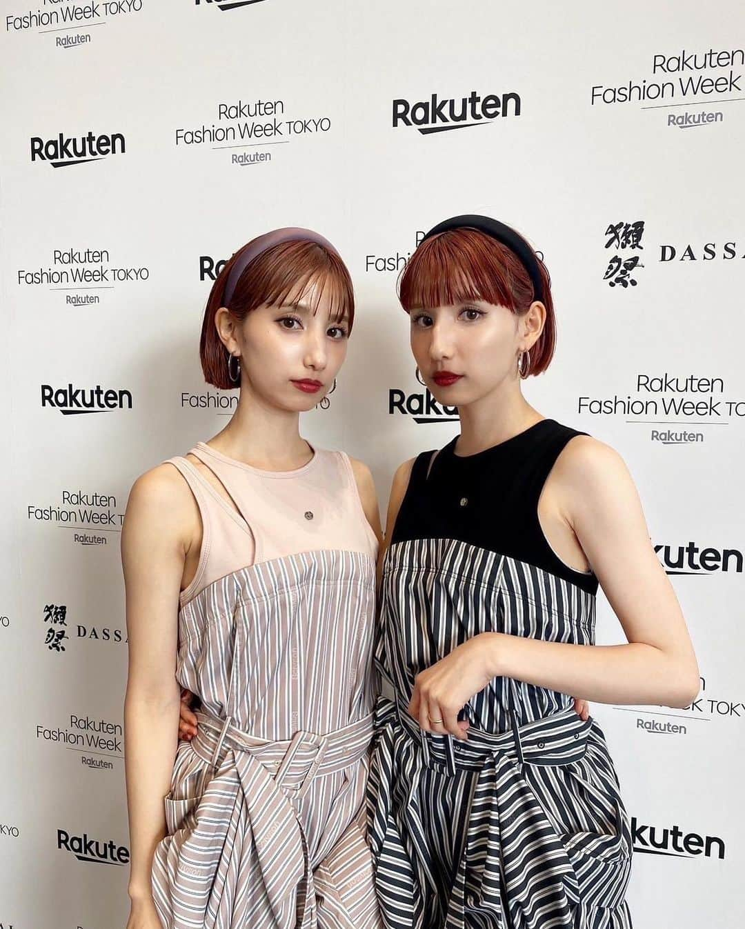 谷奥えまのインスタグラム：「2024 S/S Rakuten Fashion Week   一枚目のえりと色違いのワンピースは  @seivson  です　  4枚目のワンピースは　@sahara_japon  　 様々なショーがみれととっても楽しいです✨  @globalfashioncollective #gfctakestokyo #rakutenfashionweektokyo」