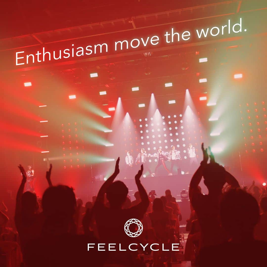 FEELCYCLE (フィールサイクル) のインスタグラム：「Enthusiasm move the world. 情熱が世界を動かす。  #45分で約800kcal消費 #滝汗 #ダイエット #デトックス #美肌 #脚痩せ #ストレス解消 #リラックス #集中 #マインドフルネス #feelcycle #フィールサイクル #feel #cycle #morebrilliant #itsstyle #notfitness #暗闇フィットネス #バイクエクササイズ #フィットネス #ジム #音楽とひとつになる #格言 #名言 #人生 #輝く #ポジティブ #quotes」