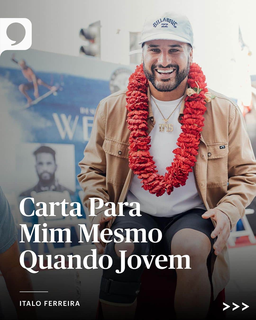 イタロ・フェレイラのインスタグラム：「"Italo, só Deus sabe que ninguém vai merecer mais do que você. Que essa conquista será tua. E que sua jornada servirá de exemplo não apenas para os atletas do surfe, mas para outras modalidades esportivas, para milhares de crianças, jovens e pessoas."  Campeão olímpico, mundial e primeiro brasileiro no Hall da Fama do Surfe, @italoferreira tem um recado para sua versão mais jovem. Link na bio.  • 📷: @samrobles」