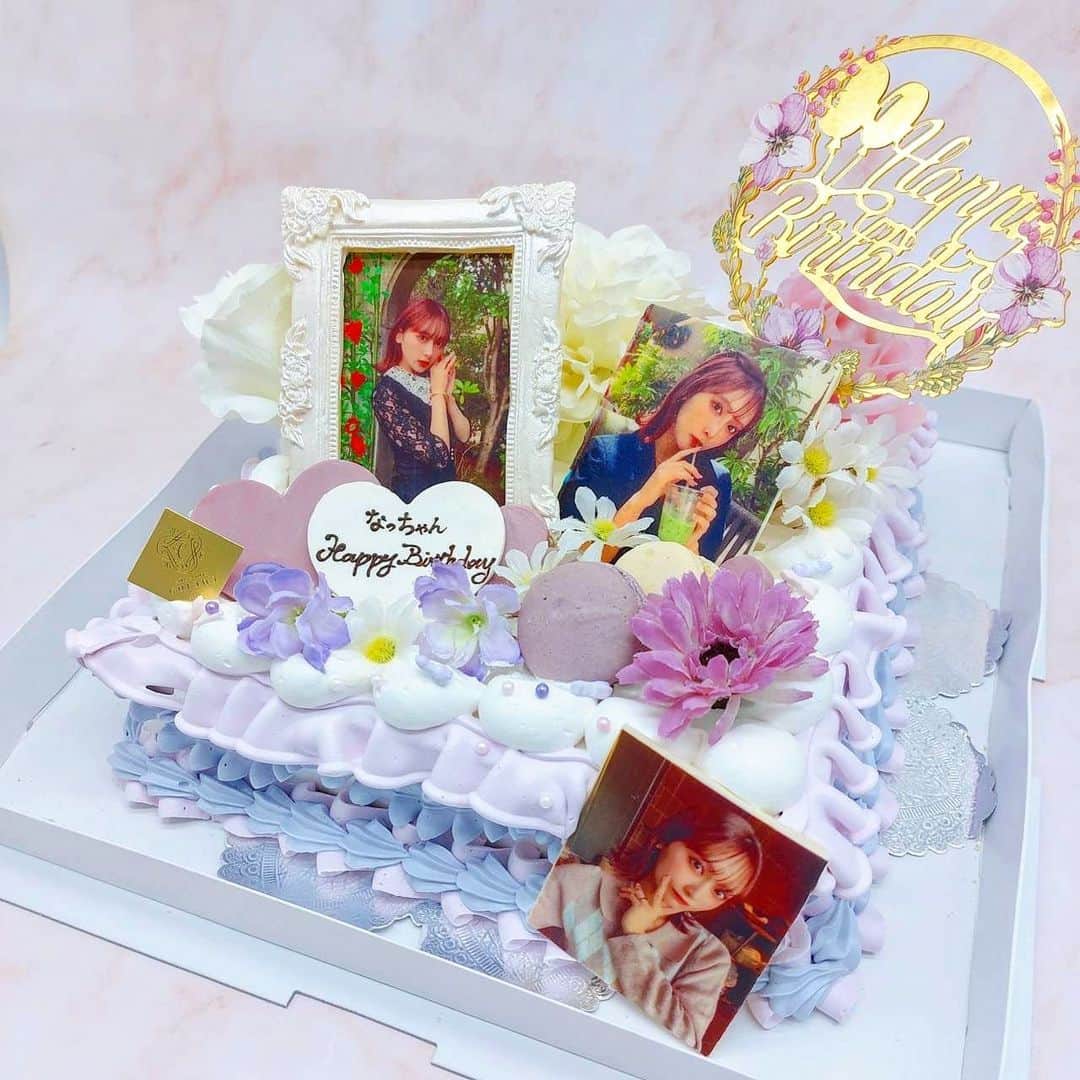 明石奈津子のインスタグラム：「* 24歳birthday cake🎂🎉 可愛すぎる🥰 2023.8.17 @curana_cake」
