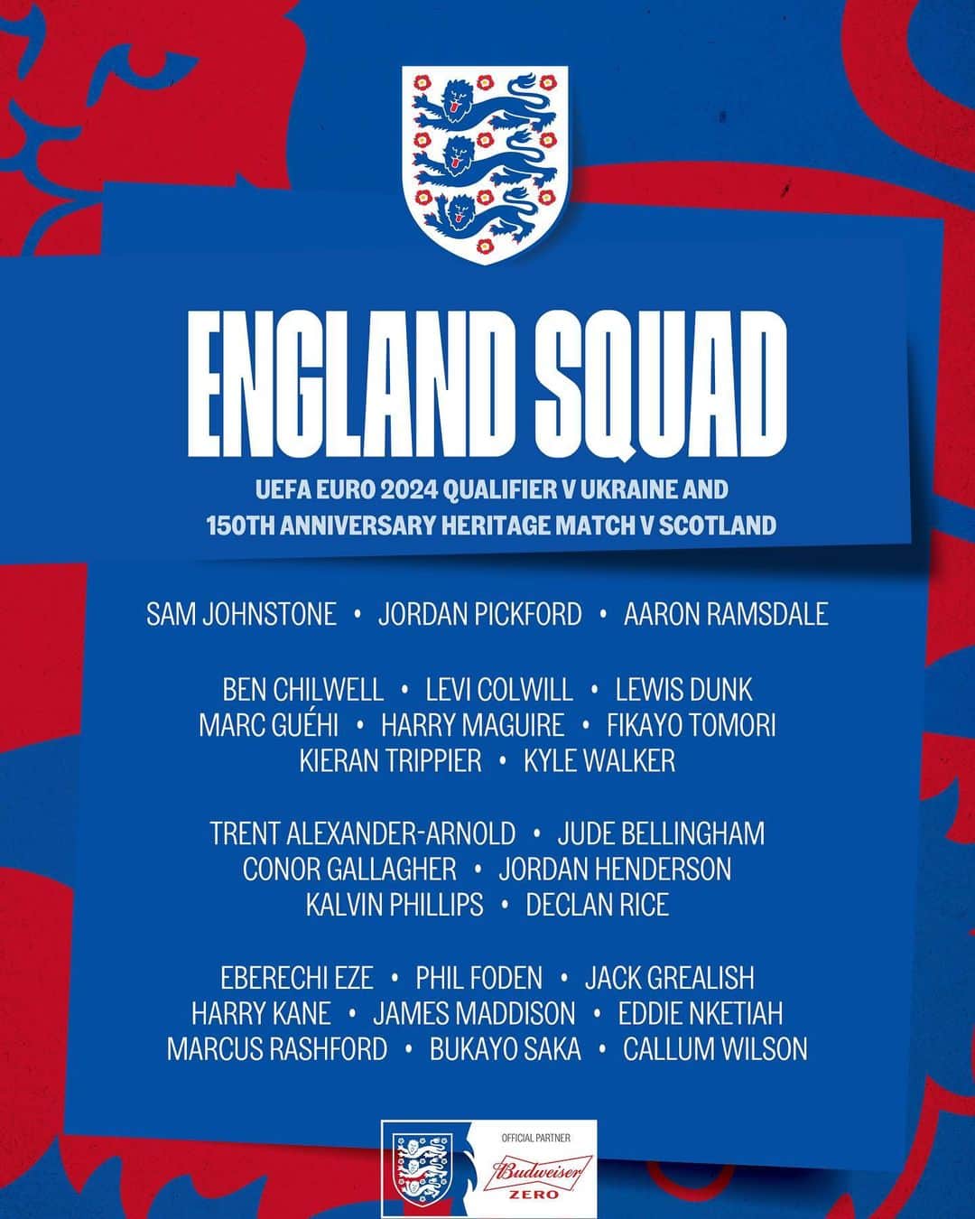 サッカー イングランド代表チームさんのインスタグラム写真 - (サッカー イングランド代表チームInstagram)「Squad set for September! 💪」8月31日 22時00分 - england