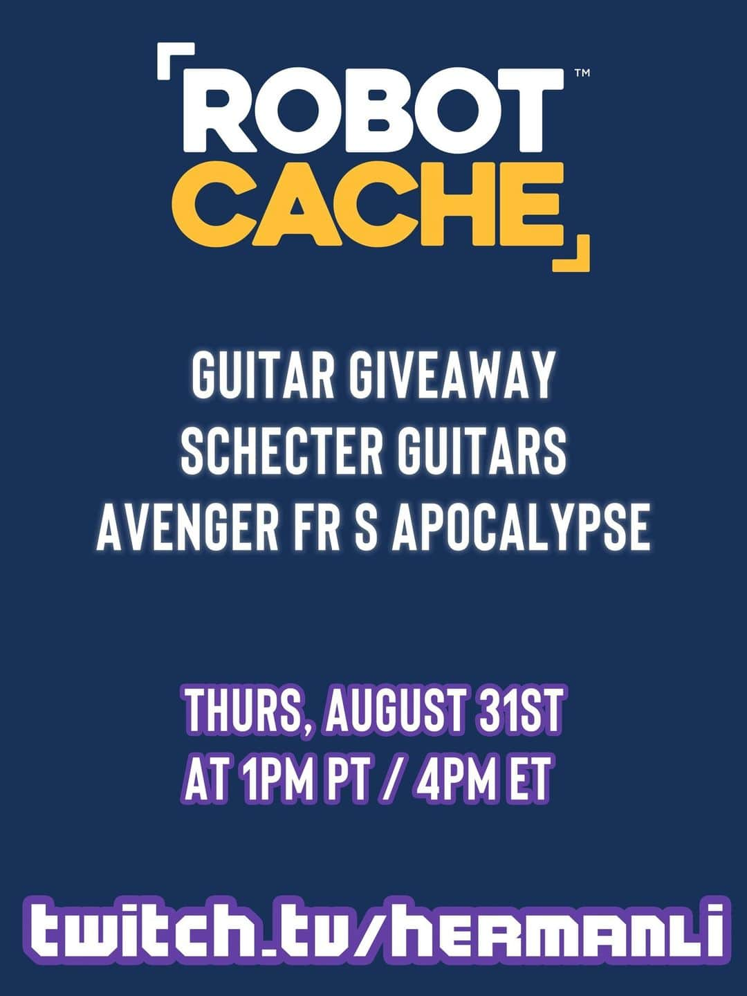 ハーマン・リさんのインスタグラム写真 - (ハーマン・リInstagram)「The guitar giveaway is Valhalla today (Aug 31st) on Twitch!  One of the live viewers who tunes in to my stream at 1pm PT / 4 PM ET will win this @schecterguitarsofficial Avenger FR S Apocalypse, thanks to @robot_cache 🎸   To enter, sign up for Robot Cache with the link in bio to be eligible for the draw, then join my stream where I will pick the winner live!   #dragonforce #robotcache #schecter #guitar #giveaway」8月31日 23時06分 - hermanli