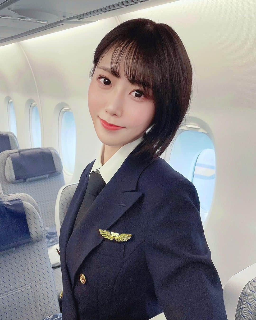 隈本茉莉奈のインスタグラム：「👩🏻‍✈️✈️ #ANA」