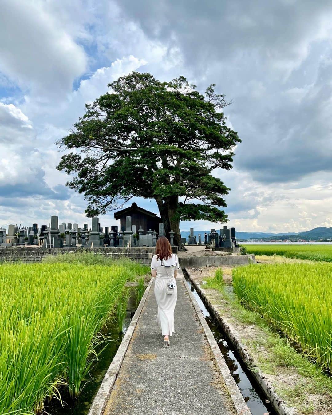 のインスタグラム：「🌈  雲が近くに感じられて。  自然いっぱいで空気のきれいなところ。  来るたびに癒されています。  会いたい人や美味しいものがたくさん。  ご先祖様から繋がる命に感謝して。  きっとまたここに来るよ。  #ご縁の聖地出雲路 #goodなつながりを #島根 #安来」