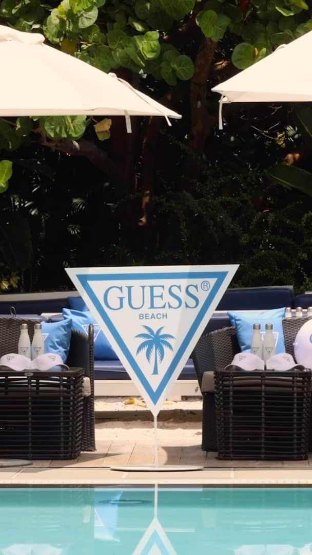 ゲスのインスタグラム：「A maximalist paradise. @hydebeachmiami is the first #GUESSBeachClub to arrive in the US this summer season.」