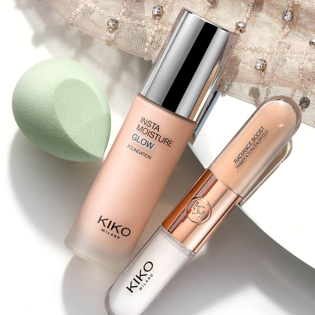 KIKO MILANOさんのインスタグラム写真 - (KIKO MILANOInstagram)「Perfect combo for a flawless and radiant complexion? 😍 Try our new Instamoisture Glow Foundation paired with Radiance Boost Primer&Concealer Duo ✨⁣ 💡 Pro tip: wet your Perfecting Makeup Blender to achieve a light coverage, airbrushed look or use it dry to further conceal imperfections 😉💖 ⁣ ⁣ #KIKOMilano #glowyskin #radiantskin #glowyfoundation #concealer⁣ ⁣ Instamoisture Glow Foundation 08 - Radiance Boost Primer & Concealer Duo 05 - Perfecting Makeup Blender⁣」9月1日 1時15分 - kikomilano