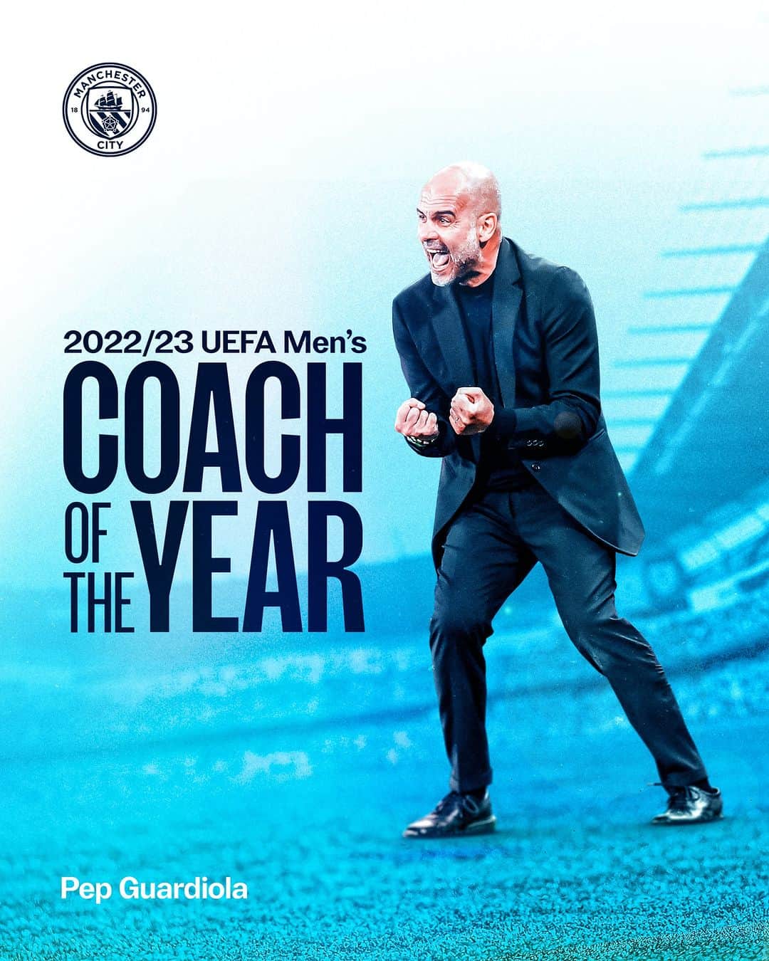 マンチェスター・シティFCさんのインスタグラム写真 - (マンチェスター・シティFCInstagram)「Pep Guardiola has been named UEFA Men's Coach of the Year! 👏🏅」9月1日 2時08分 - mancity