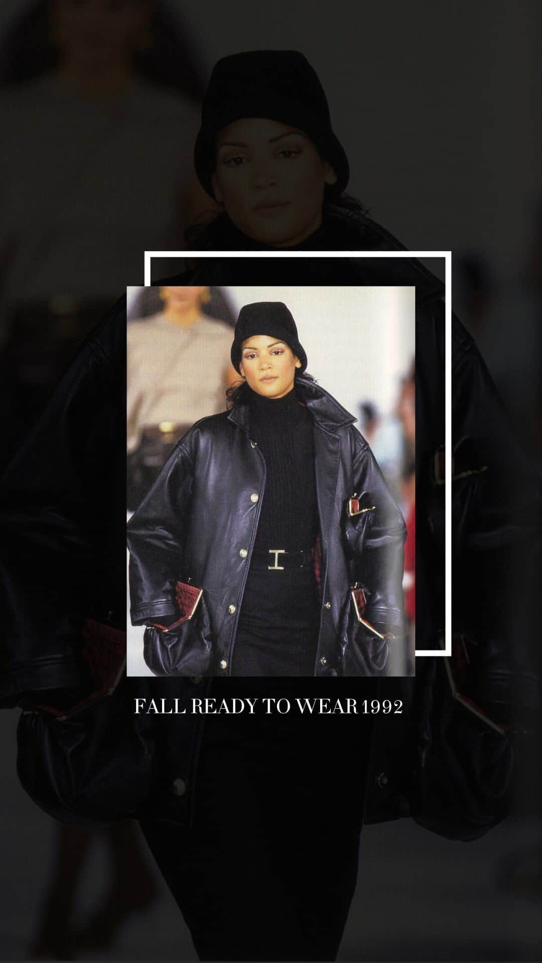 のインスタグラム：「Isaac’s Ready-to-Wear Fall 1992 collection featured stunning leather pieces, classic prints, and chic styles!」