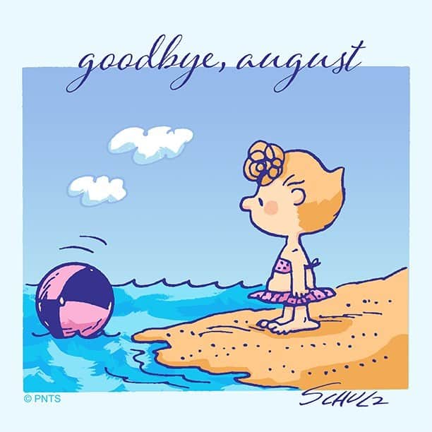 スヌーピーのインスタグラム：「So long, August!」