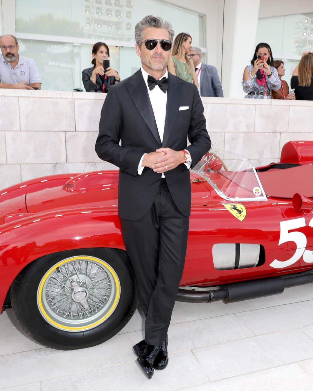 Just Jaredさんのインスタグラム写真 - (Just JaredInstagram)「Silver-haired Patrick Dempsey got support from wife Jillian while attending the premiere of his movie "Ferrari" during the 2023 Venice Film Festival. Co-star Adam Driver and director Michael Mann were also present. We've got more pics over at JustJared.com! #PatrickDempsey #JillianFink #AdamDriver #Ferrari #VeniceFilmFestival Photos: Getty」9月1日 4時26分 - justjared