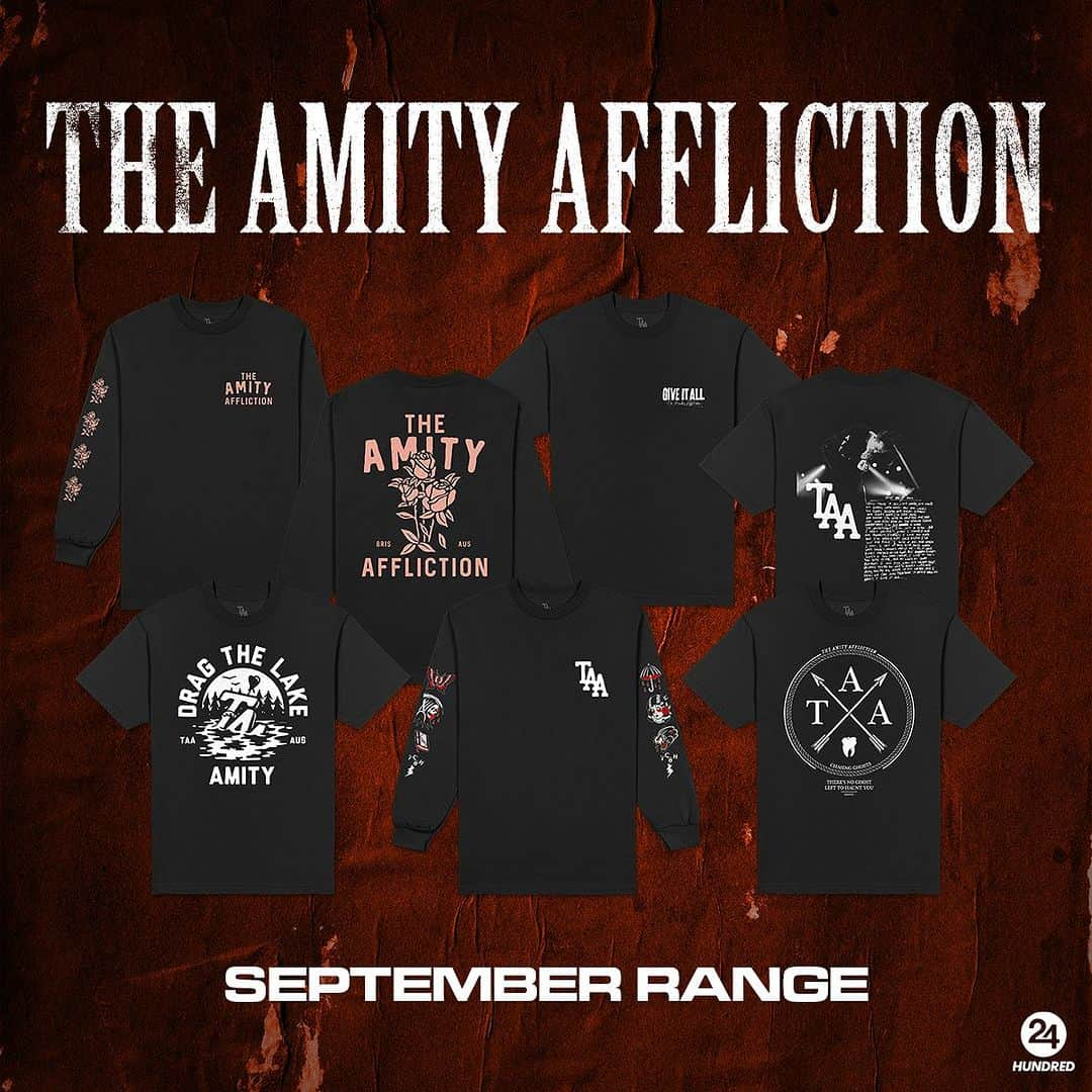 The Amity Afflictionさんのインスタグラム写真 - (The Amity AfflictionInstagram)「All your fav merch designs have been reprinted over at @24hundrednet.  Available now 24hundred.net/collections/the-amity-affliction」9月1日 15時33分 - theamityaffliction