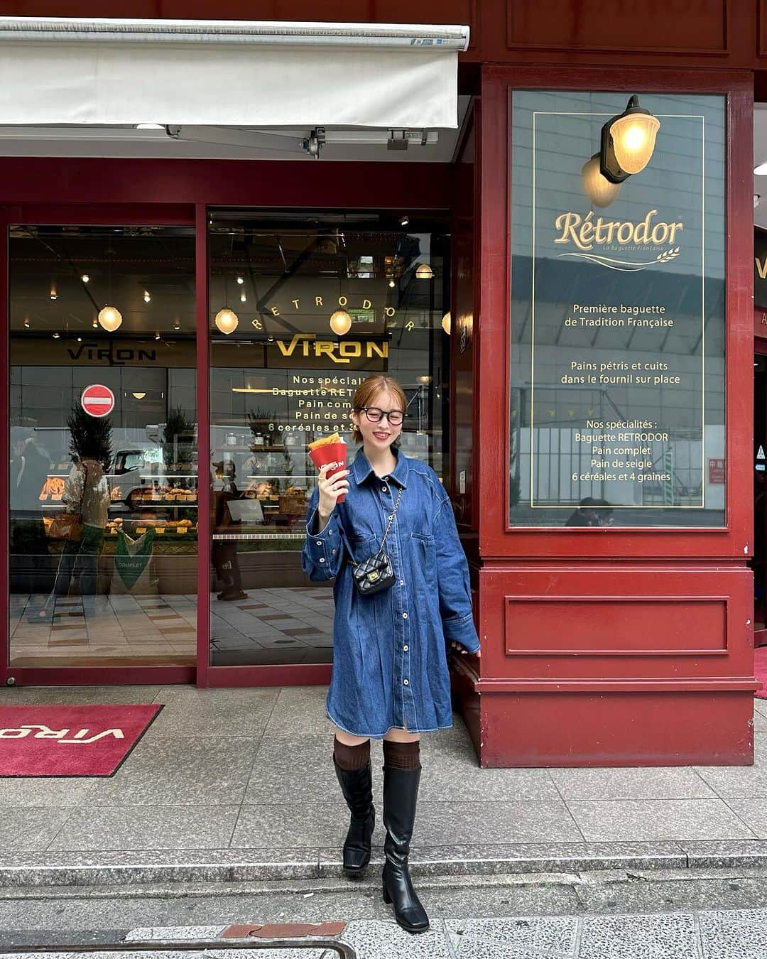 田畑佑莉さんのインスタグラム写真 - (田畑佑莉Instagram)「long boots coordinate 👢🤎  boots @orientaltraffic_official × @lily02tbt  shirt @wom0604  bag @discoat_official   🥡🧇@viron_brasserie   #orientaltrafficbyyuri #イエベ春 #ソフトエレガント  #ヘアカラーベージュ  #150cmコーデ #beige」9月1日 15時54分 - lily02tbt