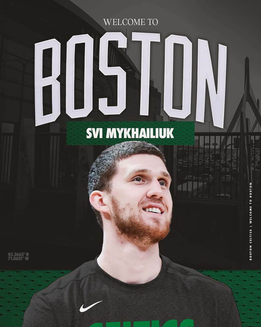 ボストン・セルティックスのインスタグラム：「We have signed @sviat_10 ☘️」