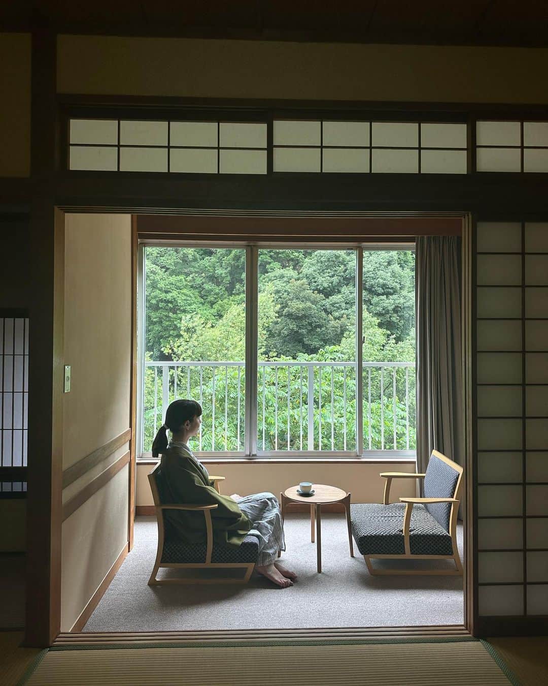 サマンサ麻里子のインスタグラム：「夏の思い出🍃  Hakone hot springs trip for my birthday last month 🤍  #hakone #hotsprings」