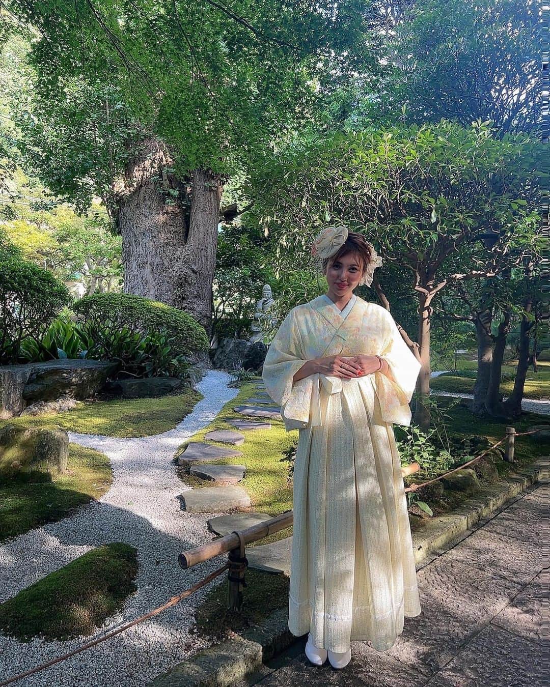 神谷麻美さんのインスタグラム写真 - (神谷麻美Instagram)「#9月 もよろしくねっ💖🥰💖🪷🌈💖✨️   #おはよう 💖🌞💖👼🏻🪐💖✨️   #着物 #夏袴 💖🎆👘💖✨️」9月1日 9時25分 - asamice428
