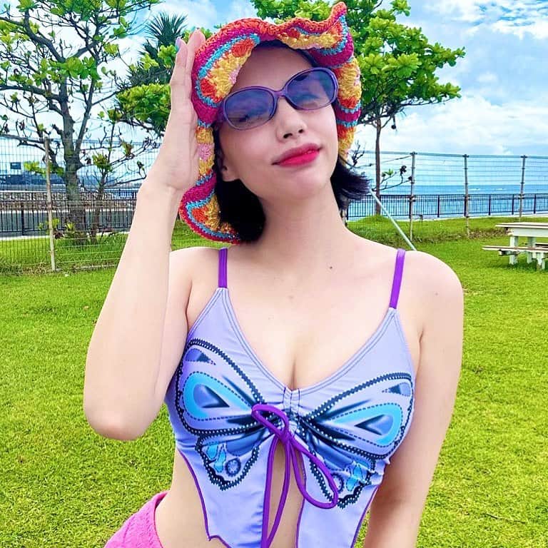 チャベス愛のインスタグラム：「. 沖縄🌺☀️ #okinawa #okinawatrip #bikini」
