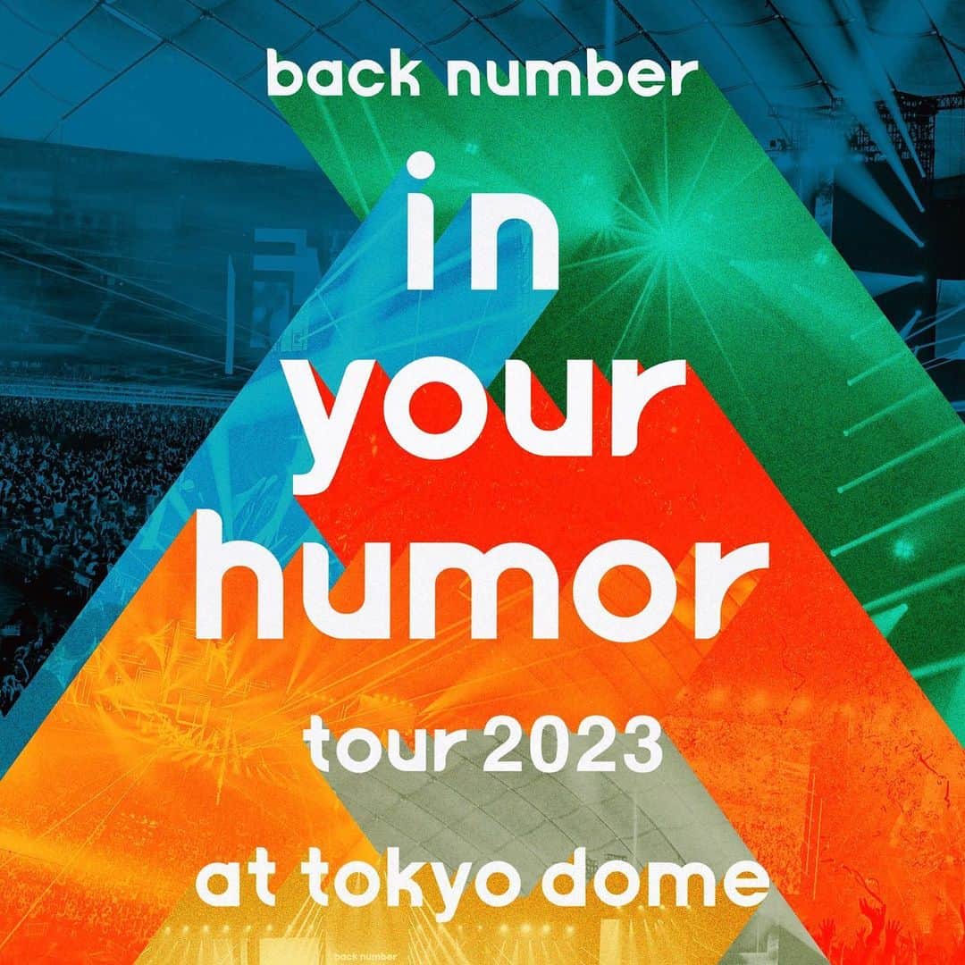 back numberのインスタグラム：「back number ライブBlu-ray&DVD💿　“in your humor tour 2023 at 東京ドーム”  10/11(水)リリース決定！  全公演即日完売の5大ドームツアーから、東京ドーム公演を映像作品化🎥　初回限定盤はツアーの舞台裏を追った密着映像を収録したドキュメンタリーやフォトブック付き✨  #backnumber #in_your_humor_tour_2023 #東京ドーム」