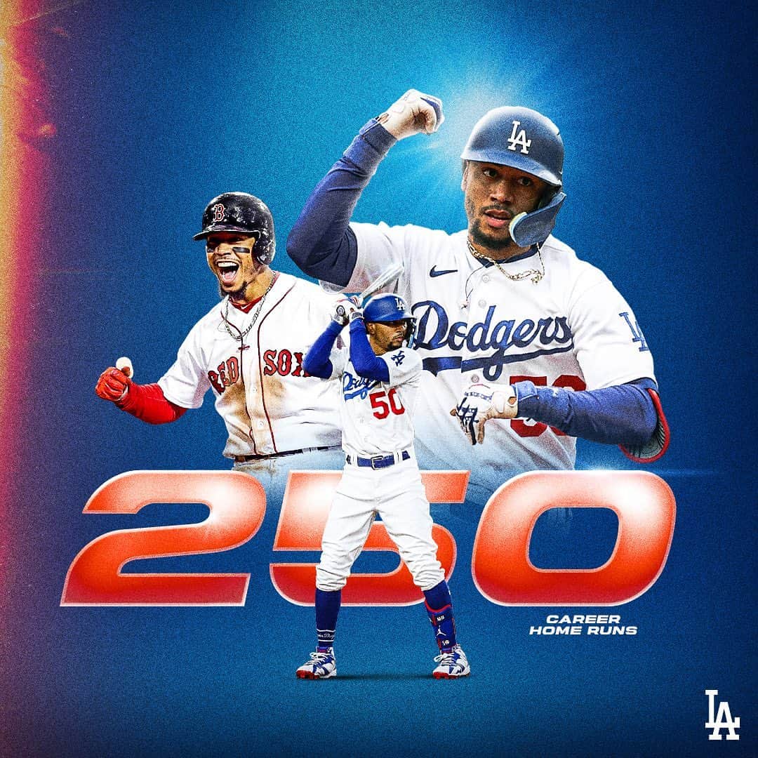 Los Angeles Dodgersさんのインスタグラム写真 - (Los Angeles DodgersInstagram)「250 home runs. Congratulations, Mookie!」9月1日 12時54分 - dodgers