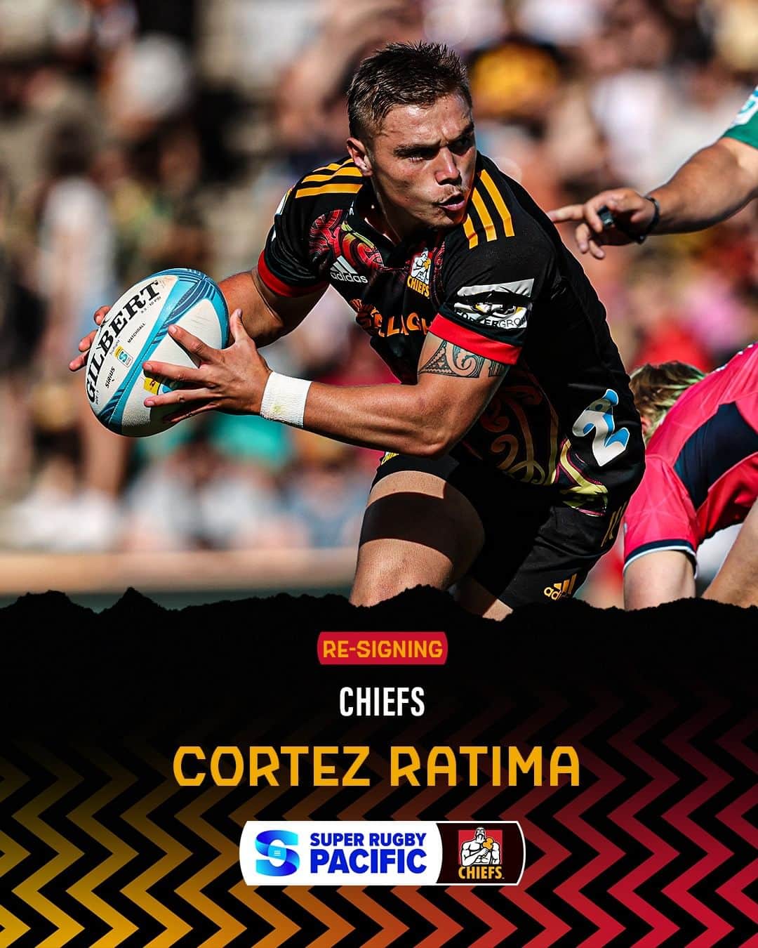 Super Rugbyのインスタグラム：「A pair of big re-signings for @chiefsrugby in Cortez Ratima and Te Toiroa Tahuriorangi 📝」