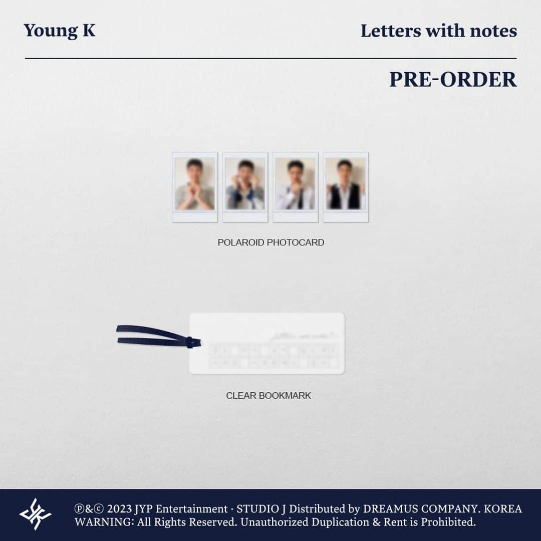 DAY6さんのインスタグラム写真 - (DAY6Instagram)「ㅤ Young K 1st Full Album <Letters with notes>  Album User Guide & Pre-Order  💿DIGIPACK ver.   ALBUM RELEASE 🔽 2023.09.04 6PM (KST) 🎼 TITLE "이것밖에는 없다"  #DAY6 #데이식스 #YoungK #Letters_with_notes #이것밖에는_없다 #JYP  @from_youngk」9月1日 13時30分 - day6kilogram
